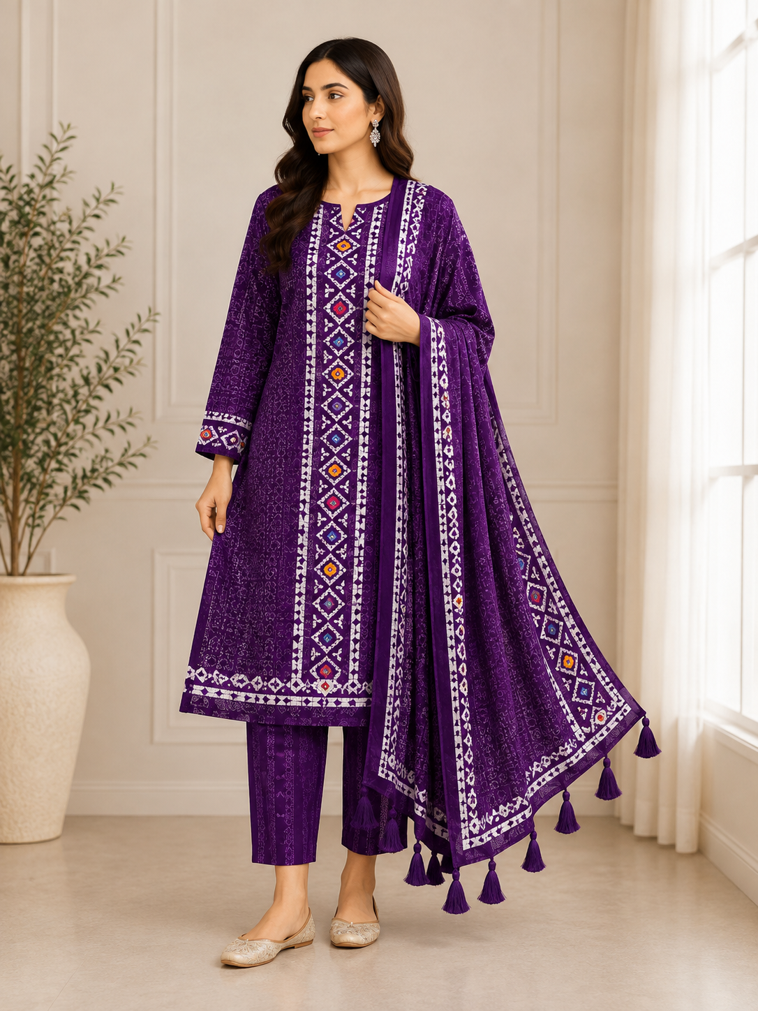 Trend Fashion Gallery Premium Batik Three Piece Collection – Serial No. 1999