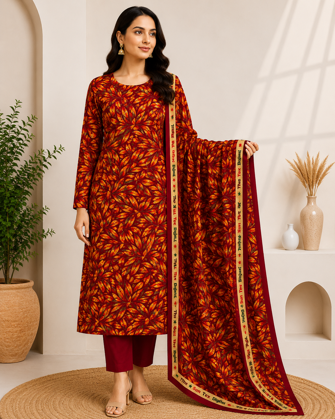 Trend Fashion Gallery Premium Cotton Batik Print 3 Piece Collection (Serial No: 1994)